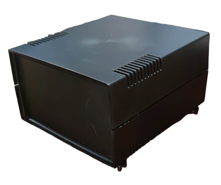 Electx Electrical Supply black project box with ventilation slots DIY plastic enclosure 170x135x90mm for electronics