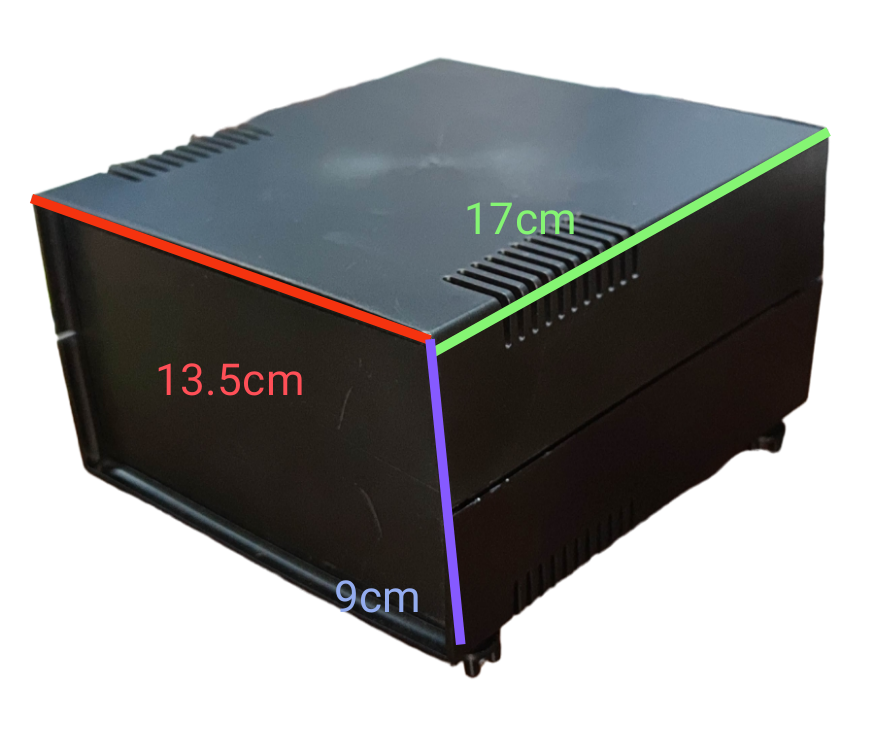 Electx black vented electronics housing DIY plastic enclosure 170x135x90mm for circuit projects