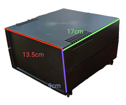 Electx black vented electronics housing DIY plastic enclosure 170x135x90mm for circuit projects