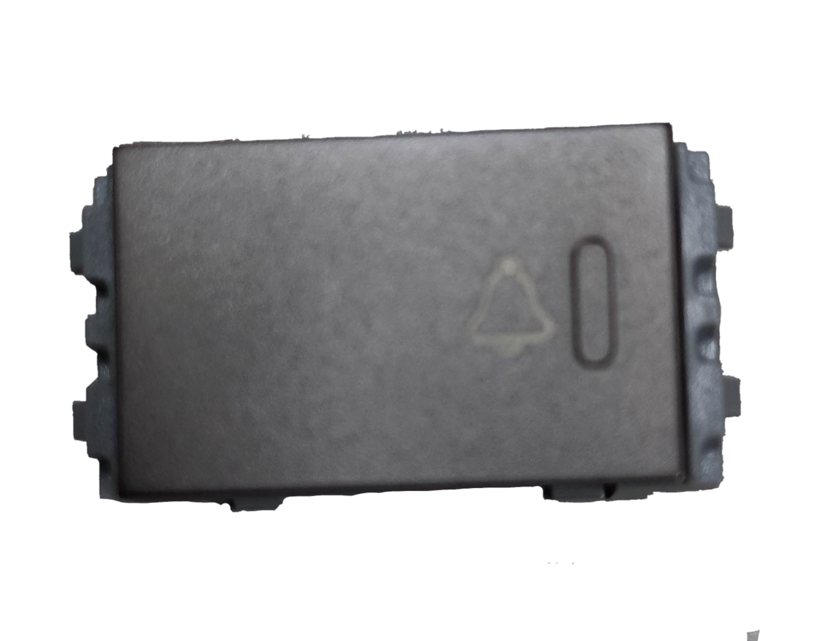 Royu Door Bell Switch 15A 250V Plano Series with bell icon in dark gray finish