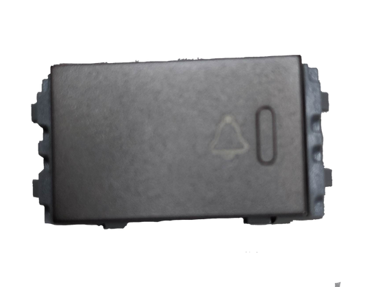 Royu Door Bell Switch 15A 250V Plano Series with bell icon in dark gray finish
