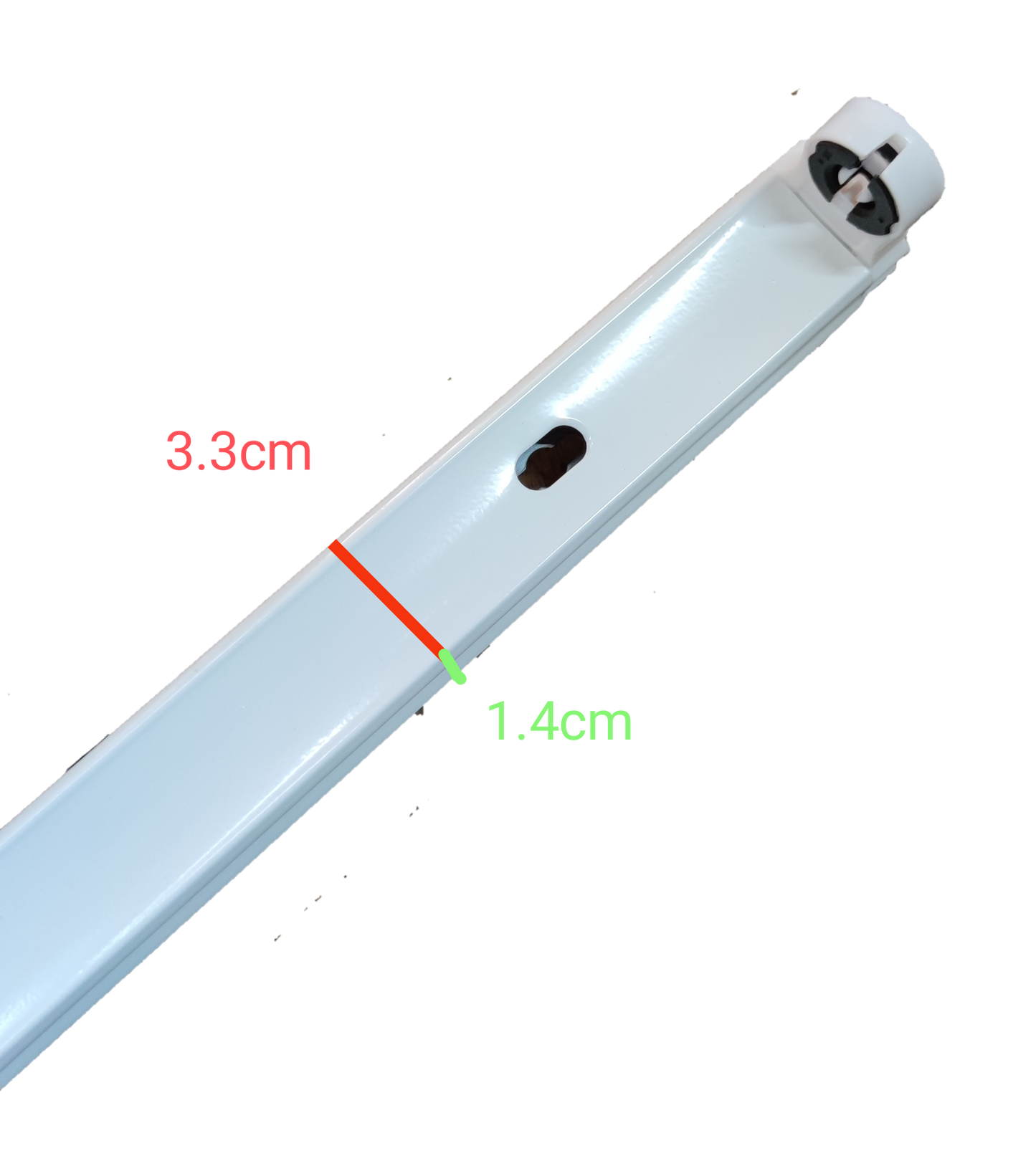 White metal double ended LED tube fixture 7W 8W 9W with mounting hole for lighting installation