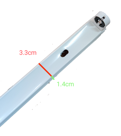 White metal double ended LED tube fixture 7W 8W 9W with mounting hole for lighting installation