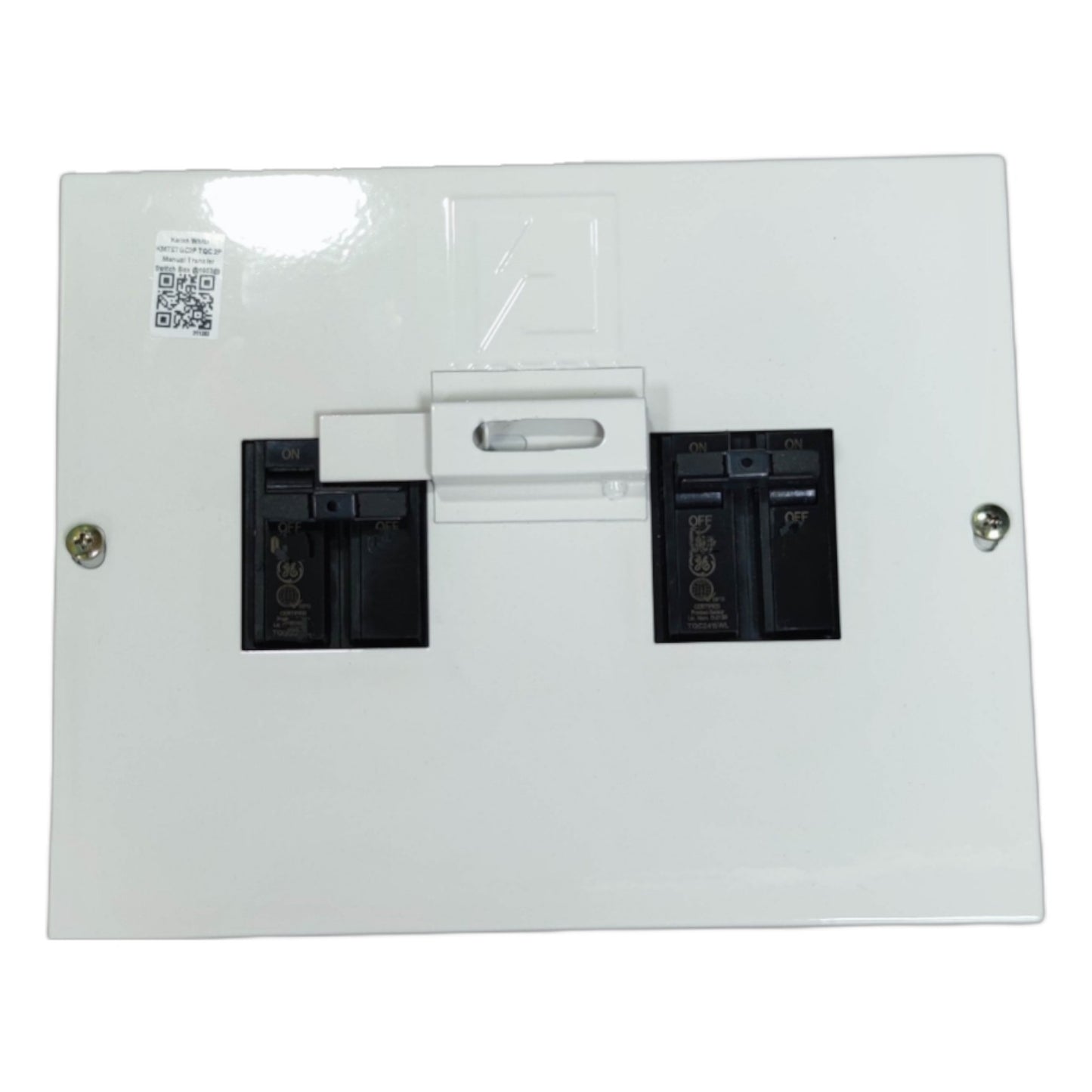 ABB double pole double throw breaker panel with two circuit slots for electrical installations