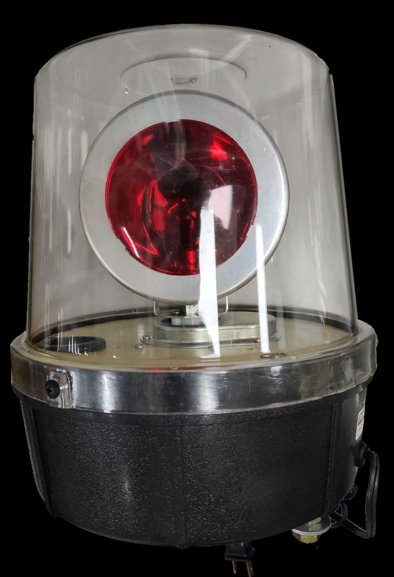 Denko dual color revolving light 220V Red and Green with protective casing for decorative use