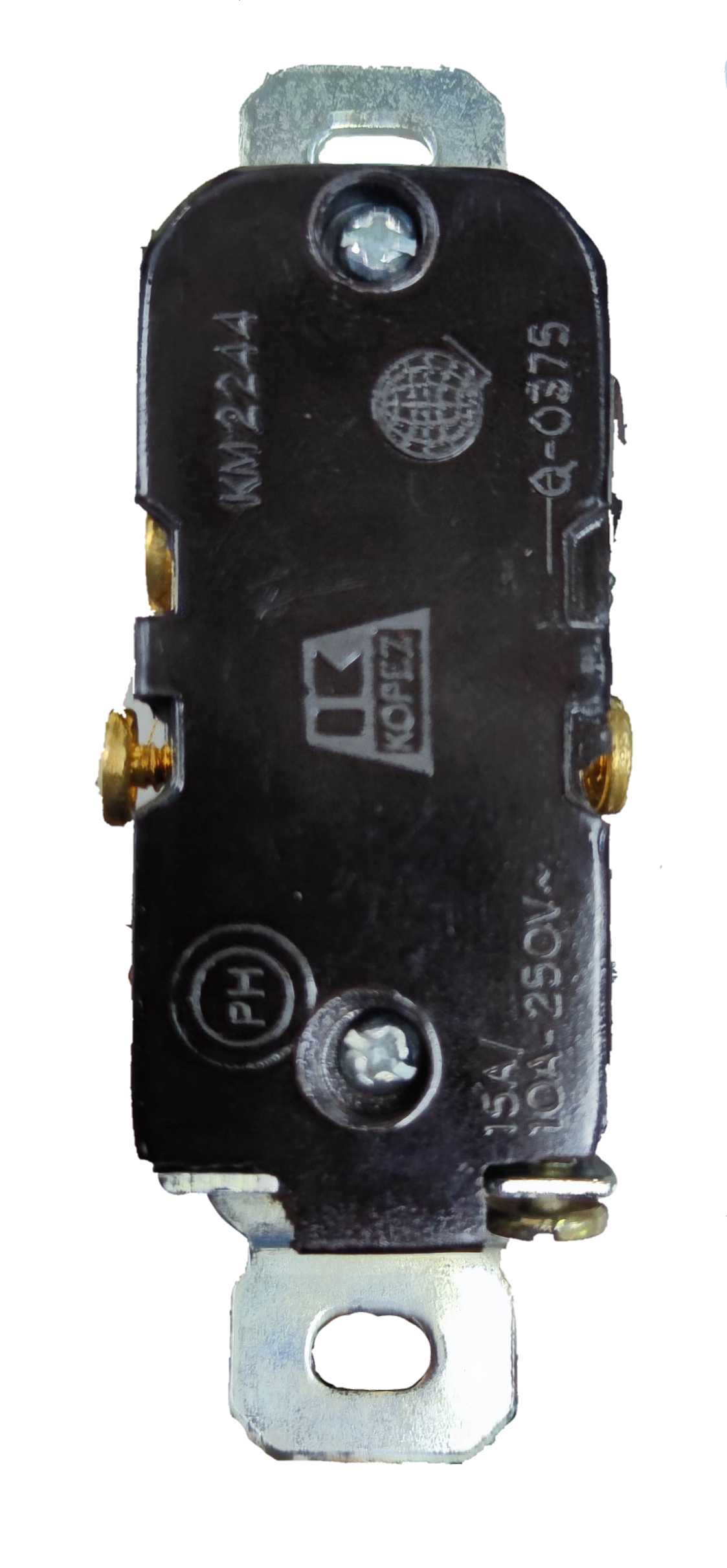 Kopez duplex flat pin outlet with ground black power point switch component