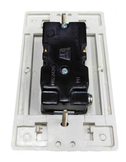 Kopez duplex outlet with ground 10A 250V electrical power socket in white and black