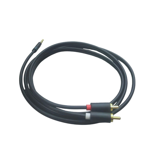 Durable RCA to aux cable with gold-plated connectors for high-quality audio transmission