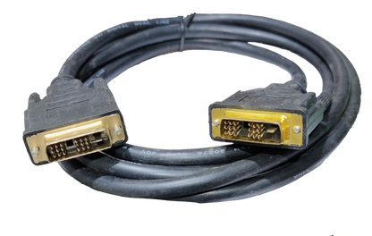 DVI to DVI Cord Connectors with durable black cable for high-quality video connections