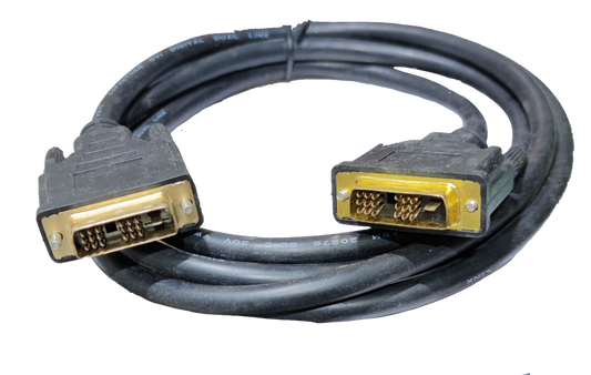 DVI to DVI Cord Connectors with durable black cable for high-quality video connections