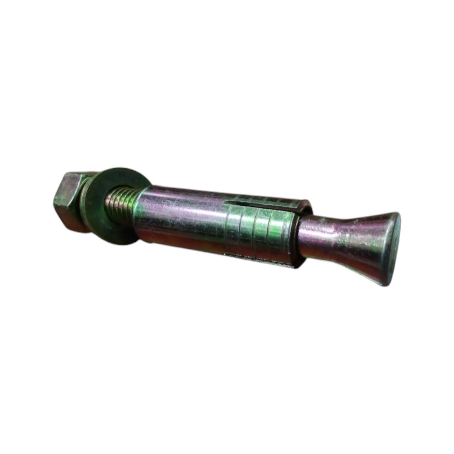 1 inch dyna bolt sleeve anchor with a metallic finish for secure concrete anchoring