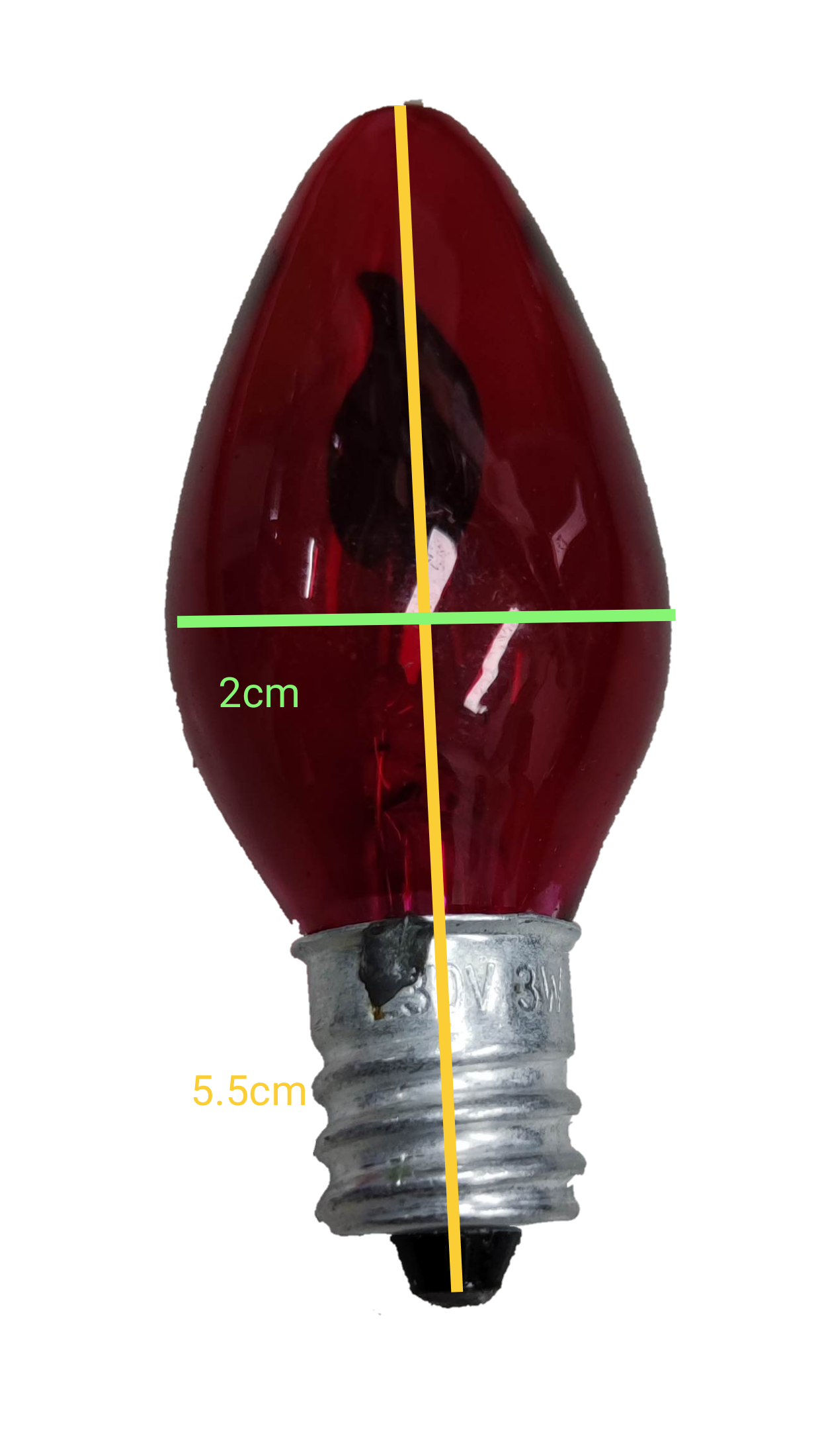 E12 red flame flicker bulb 220V with a captivating flame-like design for festive lighting