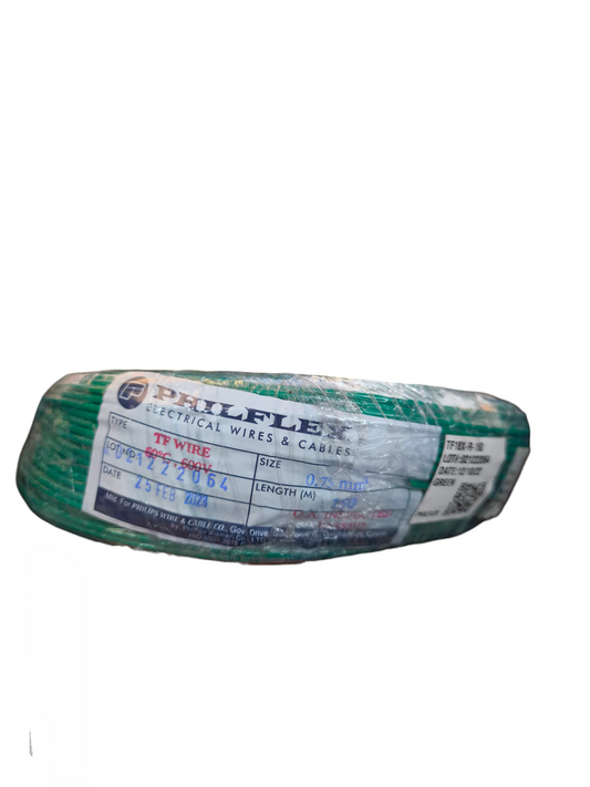 Philflex TF wire 18/7 0.75mm, Hook Up TF wire 0.75mm (Yellow)