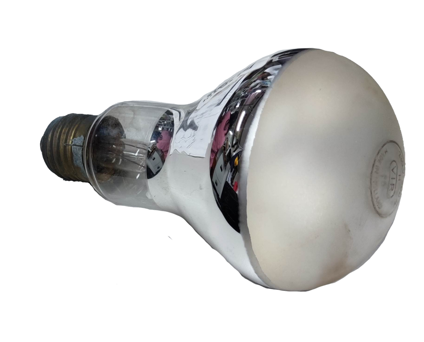 VIR incandescent bulb E27 200 watt replacement bulb with reflective coating and frosted glass