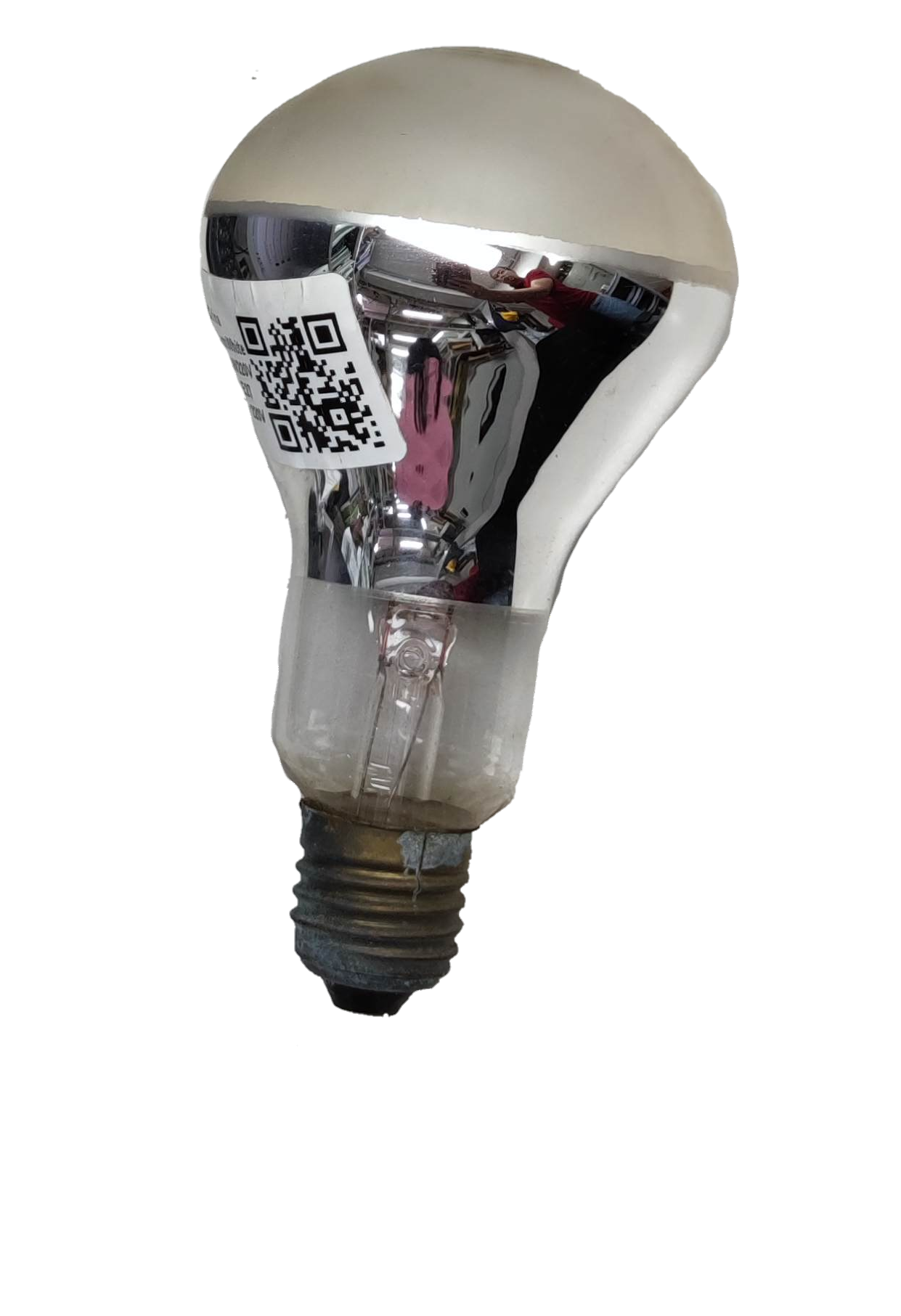 VIR incandescent bulb with E27 200 watt replacement bulb shape and reflective coating