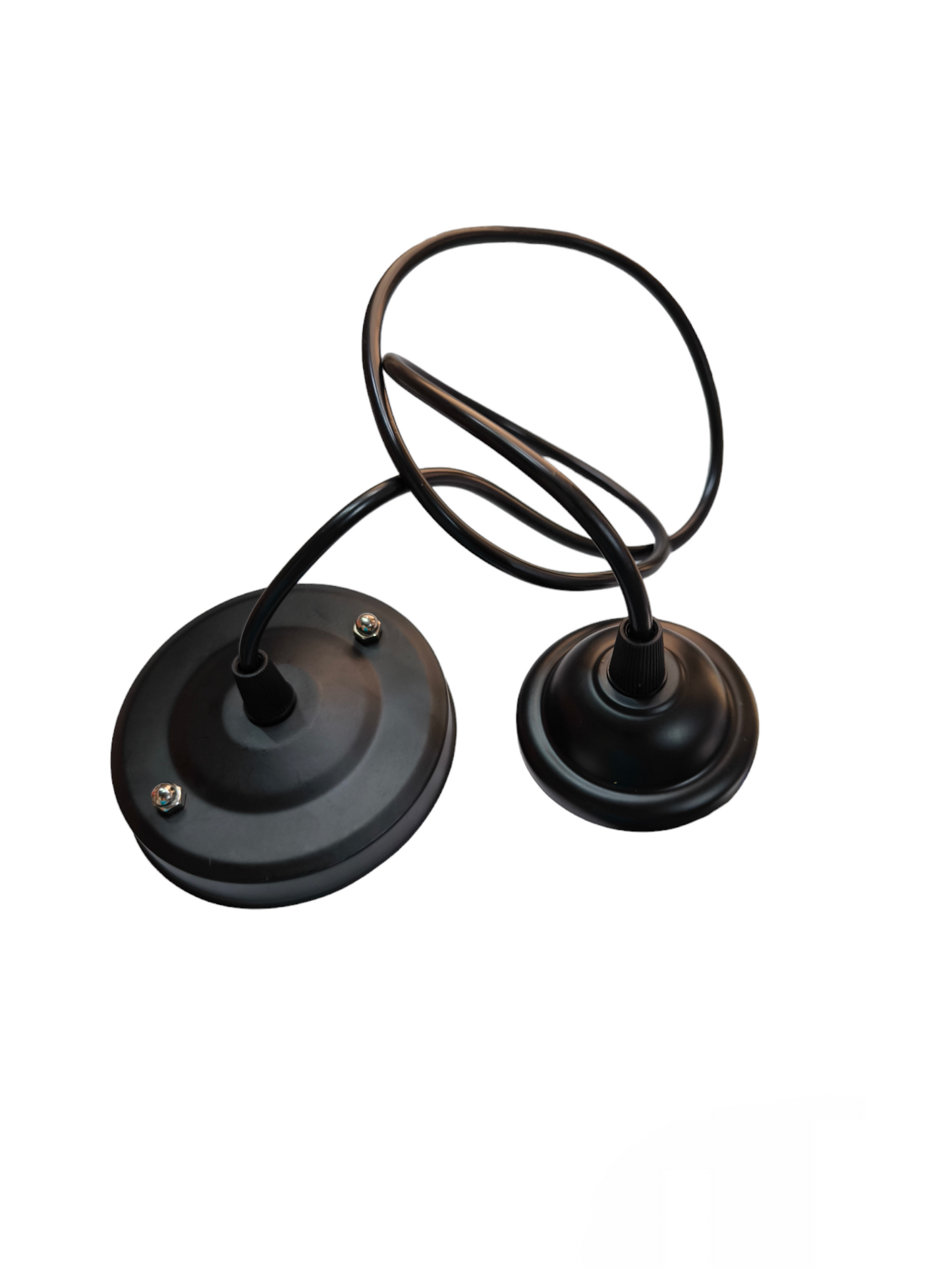 Biglite black E27 hanging socket with wiring and mounting base for lighting fixtures