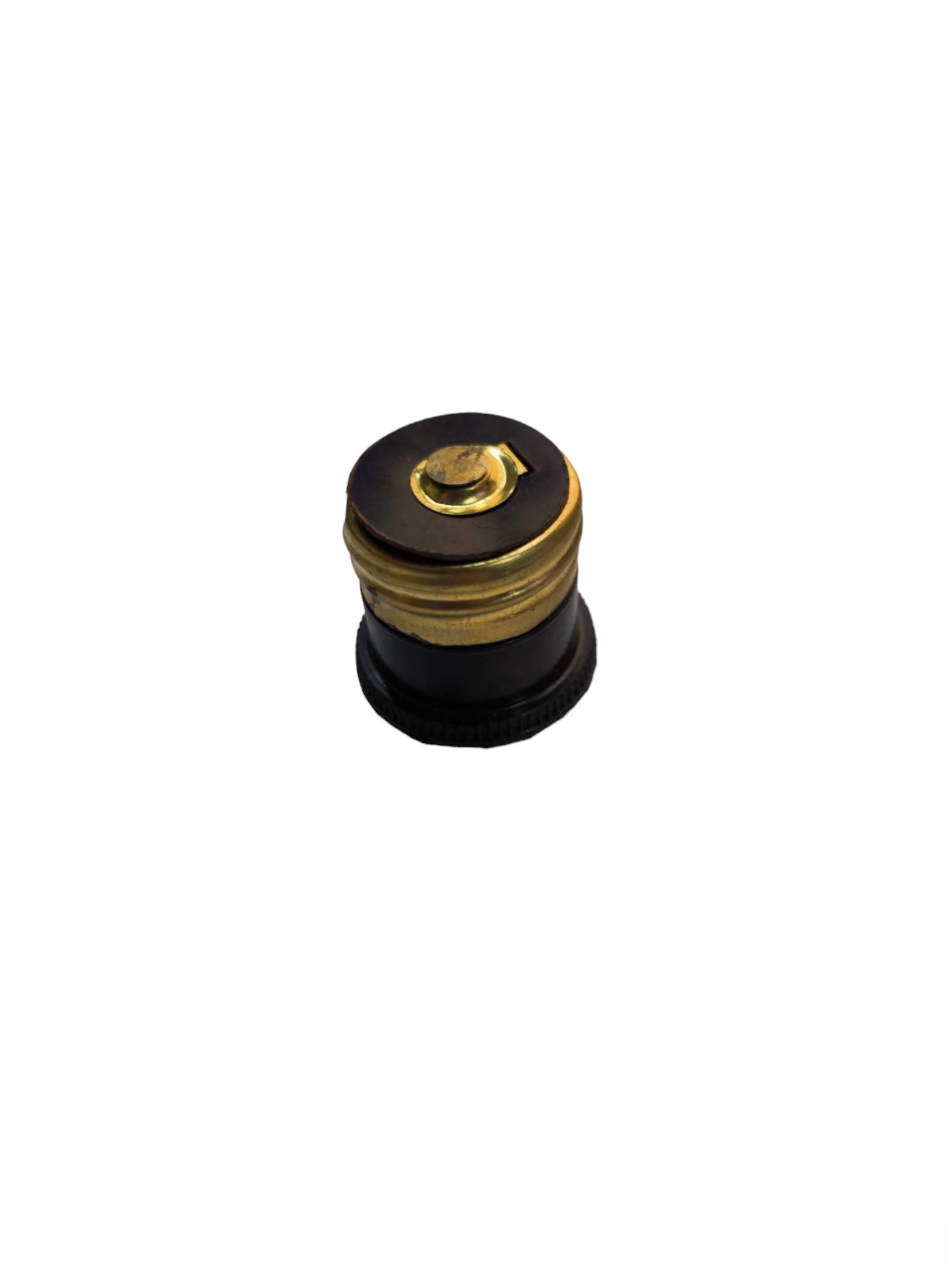 Welling E27 to flat pin adapter 250V with brass screw terminal and black base