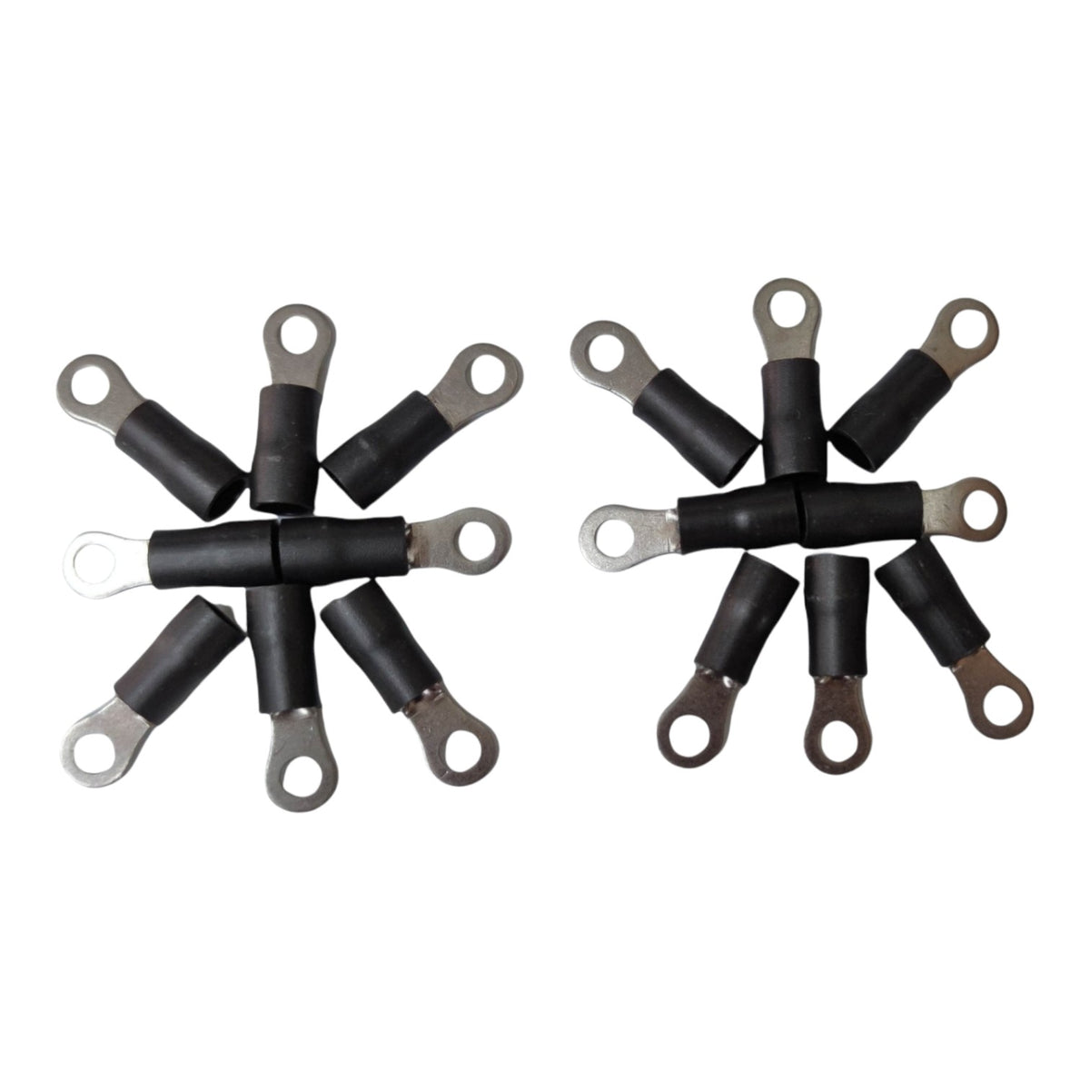 Local Terminal Lugs Ring Type Black Insulation 3.5mm (5Pcs + 5Pcs Free) , Ring Terminal Lugs,  Round Terminal Lugs