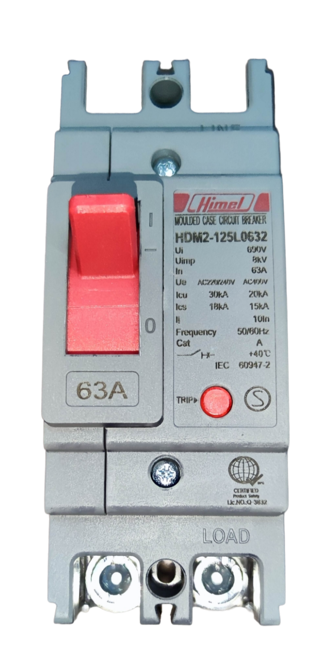 Himel 63A 2Pole Industrial Circuit Breaker 30KIAC 220V MCCB HDM2125L0632