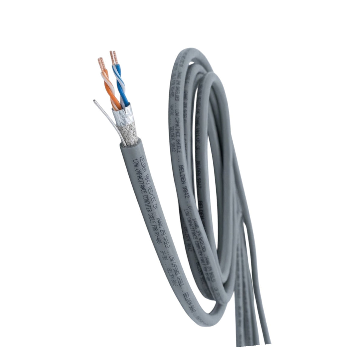 Belden Shielded Data Cable 2 Pairs 4 Cores 24AWG 0.25 mm² 30 m Silver Sheath Polyvinyl Chloride 9482