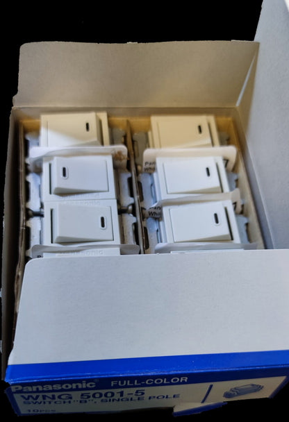Panasonic 1 Way Switch Device Classic, 1 Way Switch "B" Single Pole Device Classic Series 16A 250V (10PCS)