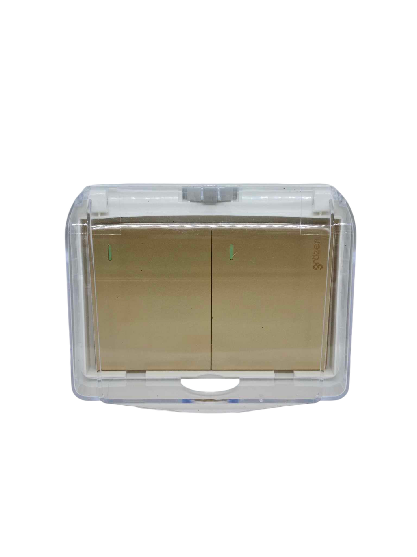 Grazen Weatherproof Plate Cover with 2 Gang 3 Way Switch 16A 220V WC-019-W+GW-004