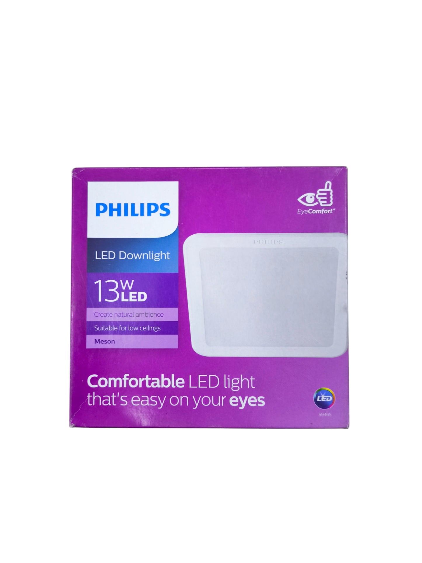 Philips 13W LED Downlight  220V Square 140mm (5.5") Available in Daylight or Cool White 59465 Meson