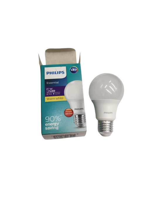 Philips 5W LED Bulb E27 220V 3000K Warm White Essential Series