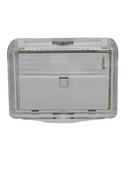 Grazen Weatherproof Cover Transparent with 1 Gang Telephone Outlet with Plate Cover WC-019-W+GW-016