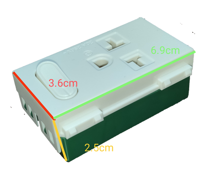Omni Aircon Outlet Wide Series with Switch 20A 250V WWA-501/S