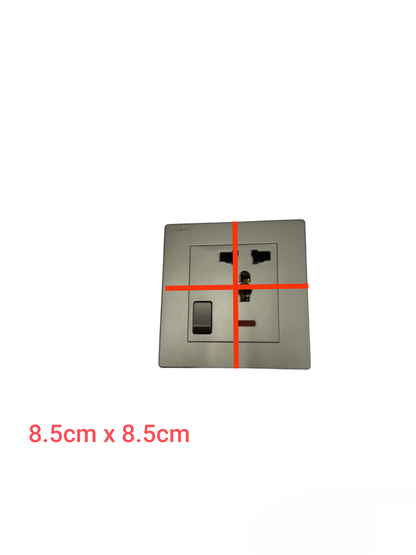 Opple Universal Outlet with Ground 16A 220V  with Indicator and Switch Control Gray 16A 220VF021691A