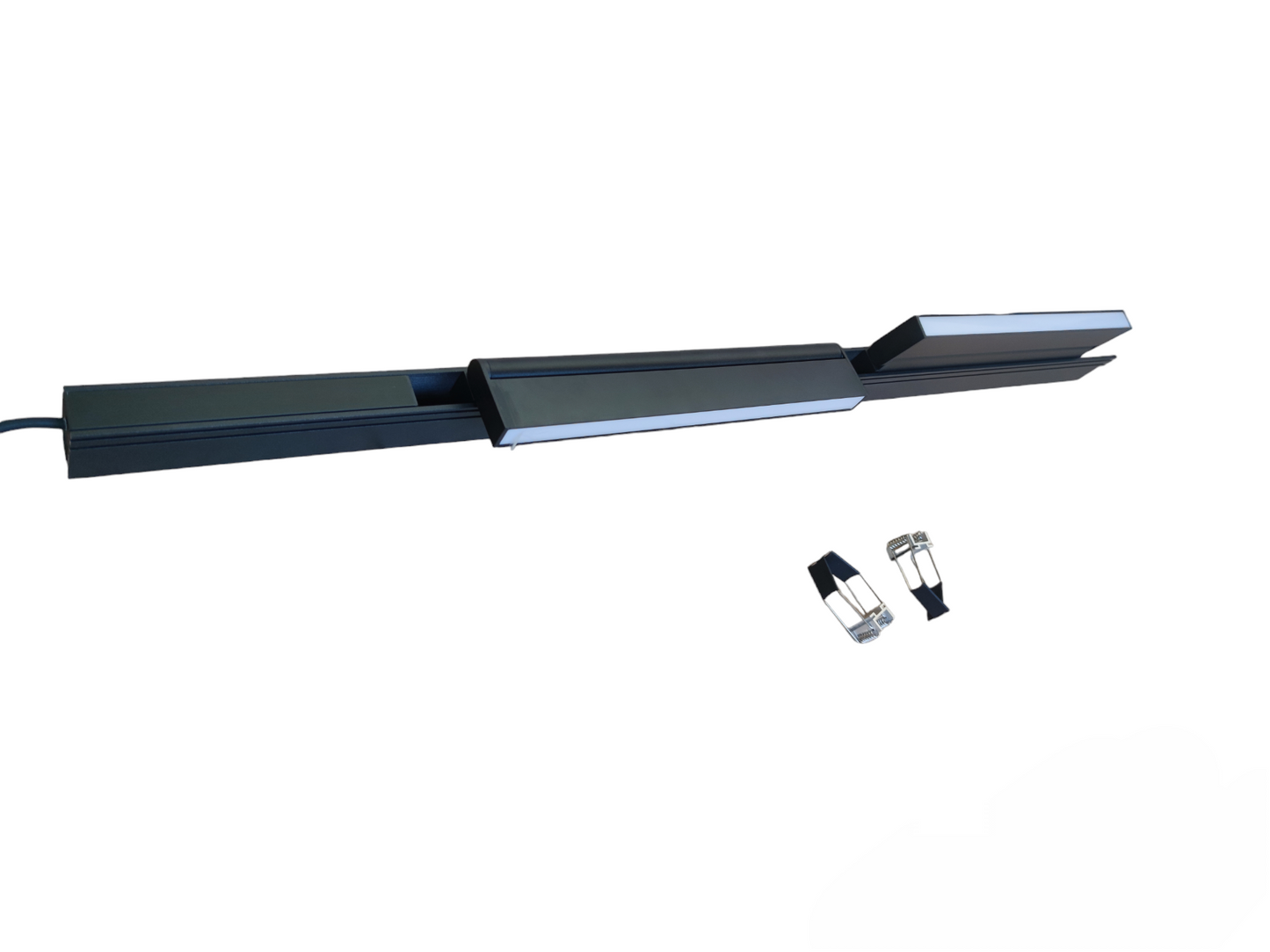 ILLUMIQ TERRA Magnetic Track Light 1 Meter 50mm with 2pcs 18W LED Foldable Flood Track Light Cool White 4000K 220V