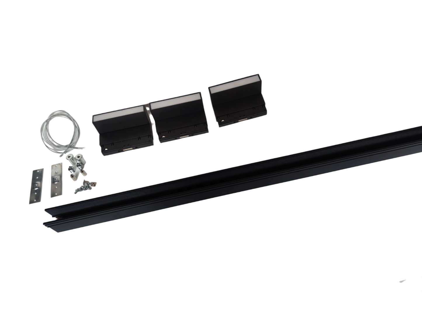 ILLUMIQ TERRA Magnetic Track Light 1 Meter 50mm with 3pcs 6W LED Foldable Flood Track Light Warm White 3000K 220V