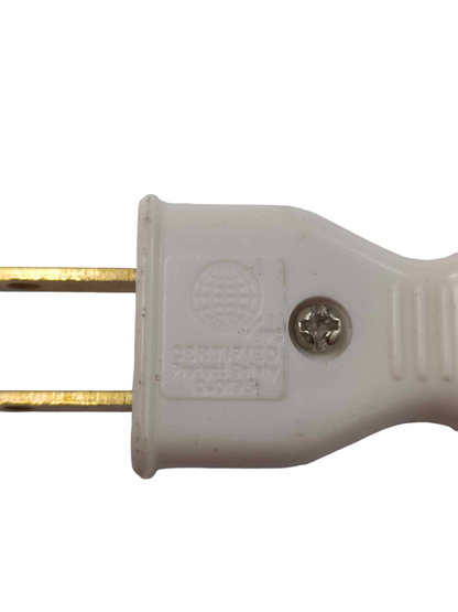 Eagle 15A 220V plug PP-108 with durable white housing and gold-plated prongs for stable connections