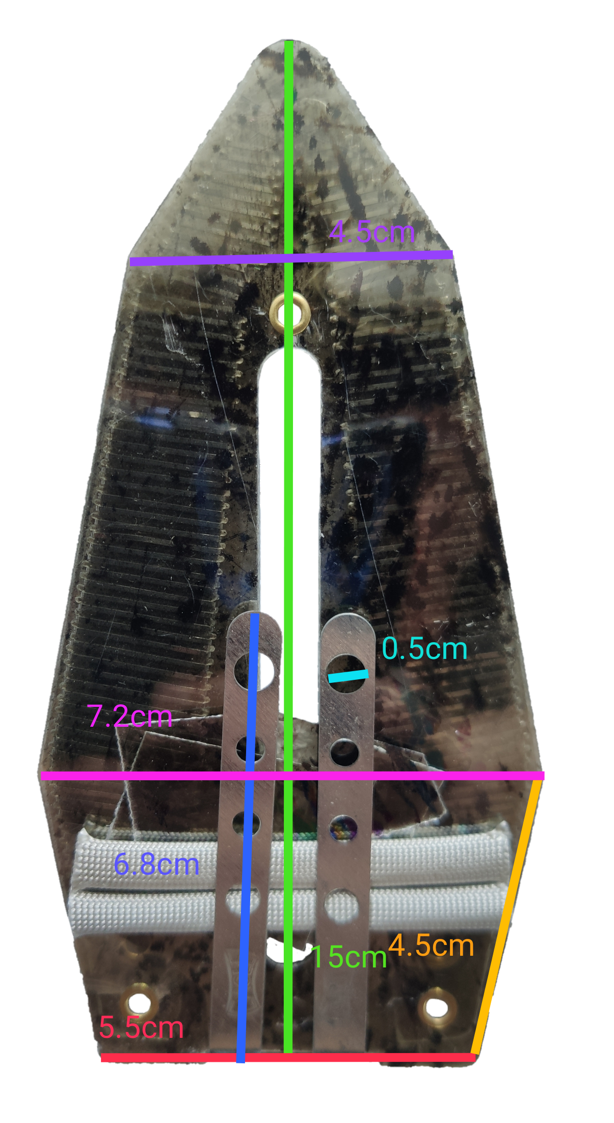 Eagle 550-600W iron heating element with detailed dimensions for personal care appliance use