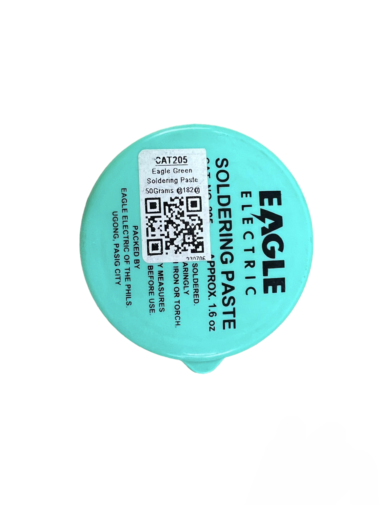 Eagle soldering paste 50 grams in a teal container for efficient soldering and electronics repairs