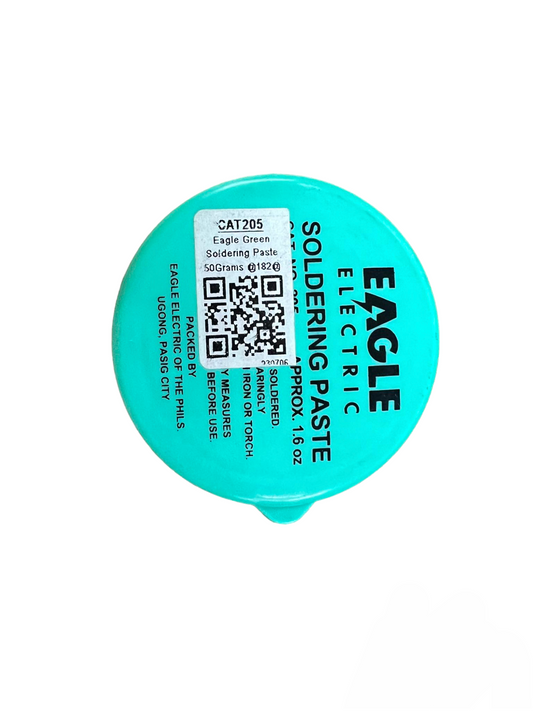 Eagle soldering paste 50 grams in a teal container for efficient soldering and electronics repairs