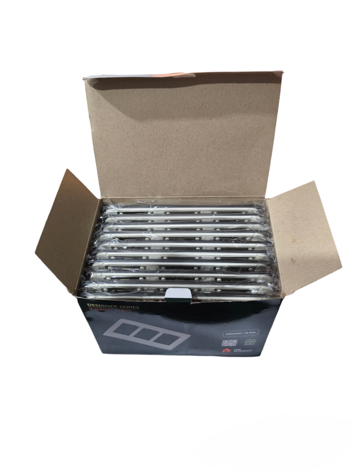 Omni 9 Gang Plate Cover Designer Series Graphite DWP-119G