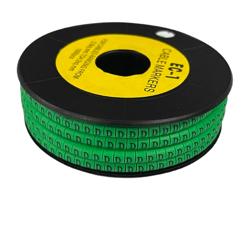 Grippes EC-1 cable identification markers in green for easy cable organization and labeling