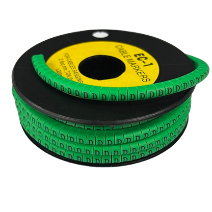 Grippes EC-1 cable identification markers in green for organizing and labeling cables