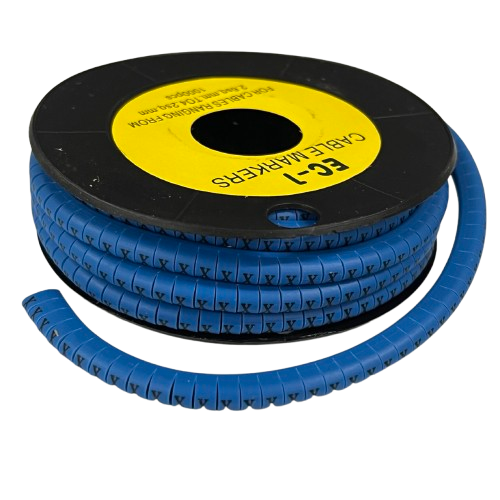 Grippes Cable Marker Blue - X Roll for Easy Cable Management and Organization