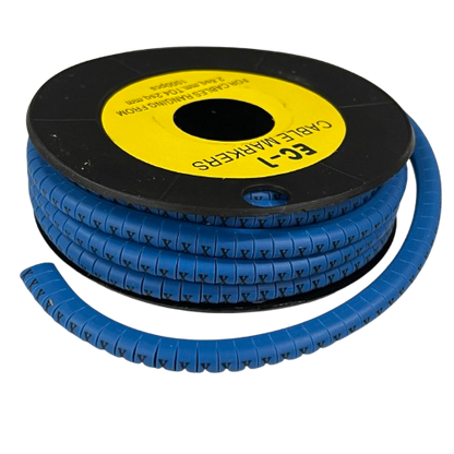 Grippes Cable Marker Blue - X Roll for Easy Cable Management and Organization