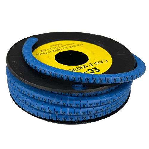 Grippes Cable Marker Blue - X for organized cable management and easy identification of wires