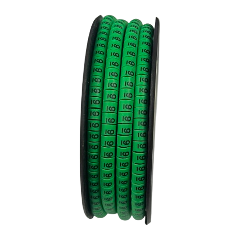 Grippes cable management spool of green numbered markers 9 Marker 2.6mm to 4.2mm Green for wiring identification