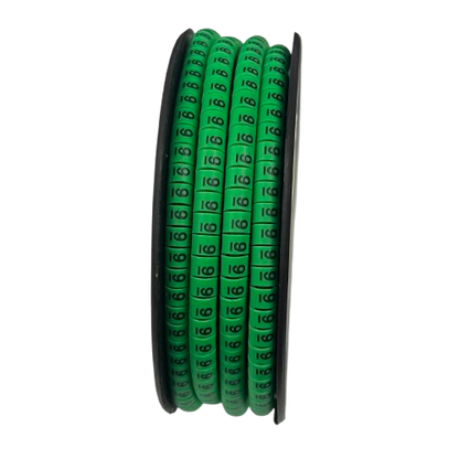 Grippes cable management spool of green numbered markers 9 Marker 2.6mm to 4.2mm Green for wiring identification