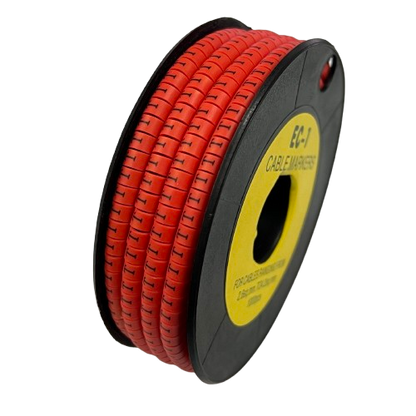 Grippes T Marker Red 2.6mm to 4.2mm 1000pcs cable management spool with red markers