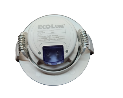 Ecolum 7W Daylight Tiltable Recessed Downlight 3.5 inch 220V 6500K 3.5" LED Downlight Swivel 220V 6500K Flush