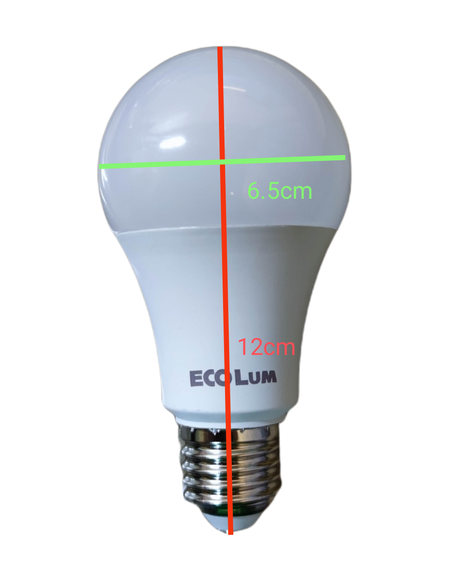 Ecolum 13W LED bulb E27 with white frosted cover and standard screw base