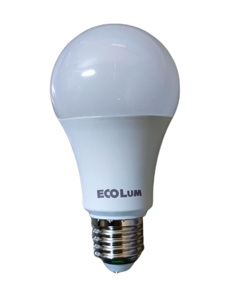 Ecolum 13W LED bulb E27 with frosted white finish and standard screw base for home lighting