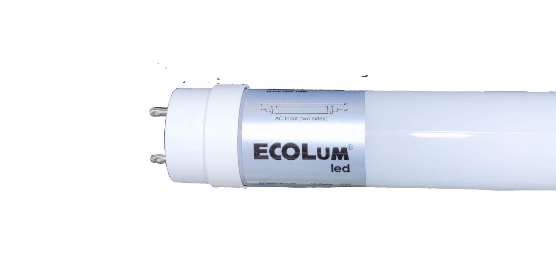 Ecolum 18W LED fluorescent lamp with a sleek design for bright, energy-efficient lighting